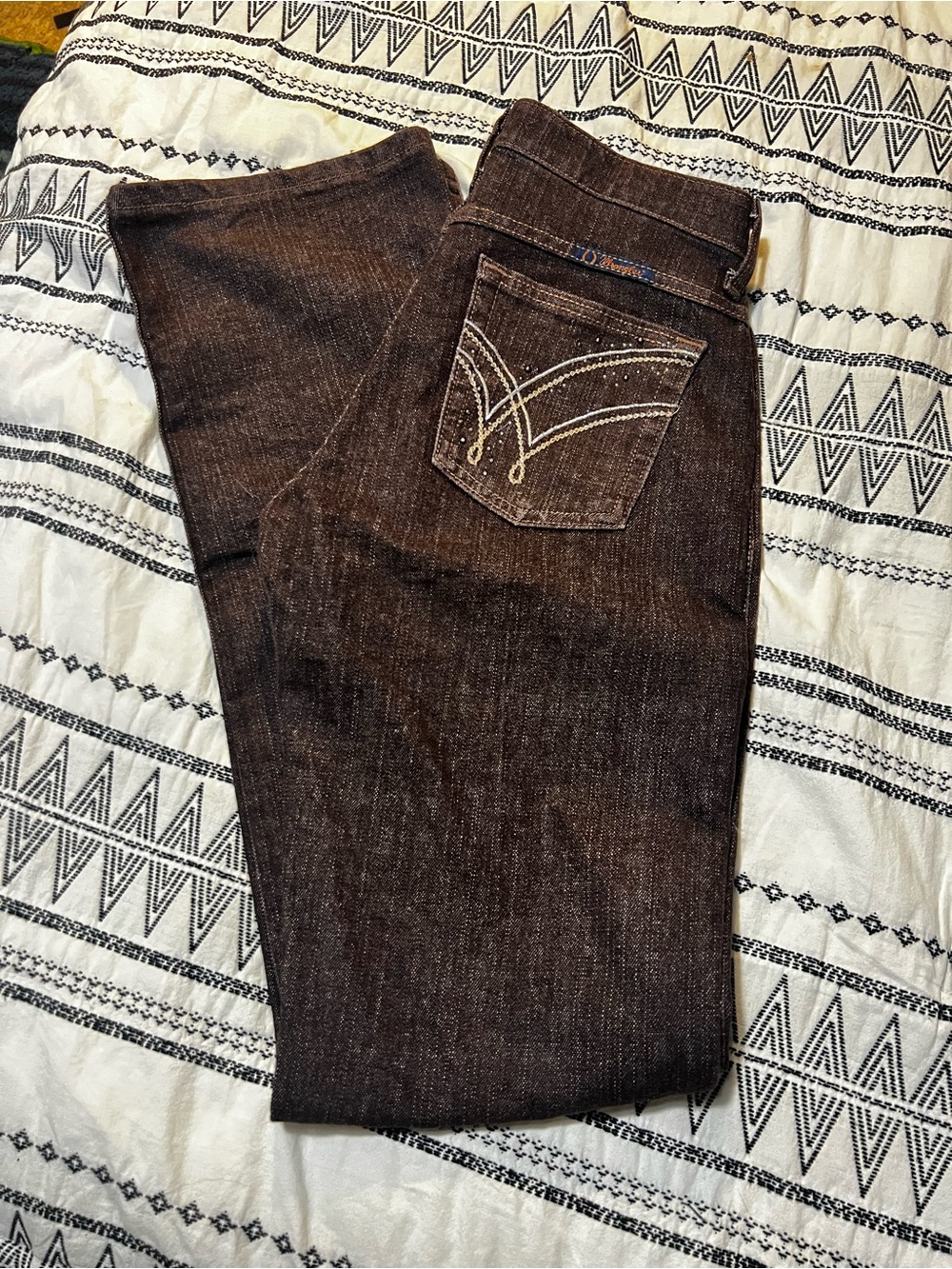 Brown Wrangler Q-Babh Jeans 3/4x36